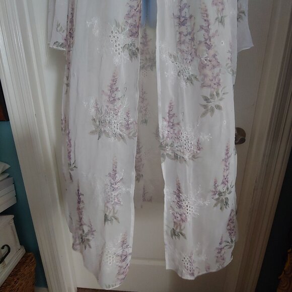 ACOA Collection Fairy Whimsical Coquette Embroidered Sheer Floral L - Picture 5 of 12